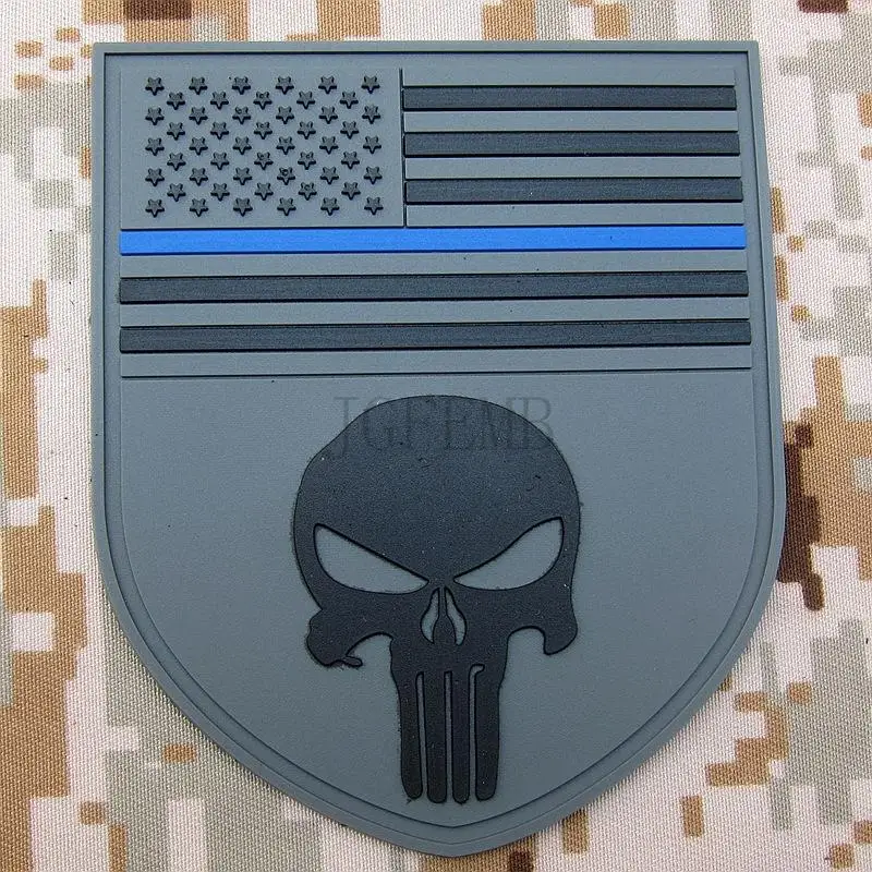 Серый тонкая синяя линия Devgru SealTeam Череп Американский флаг DEVGRU тактический боевой