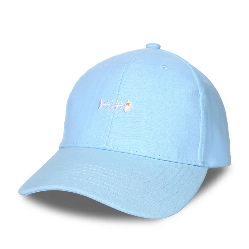 Новый взрослых мультфильм рыбы Лиска Кости Snapback Fishbone Вышивка папа шляпа Для