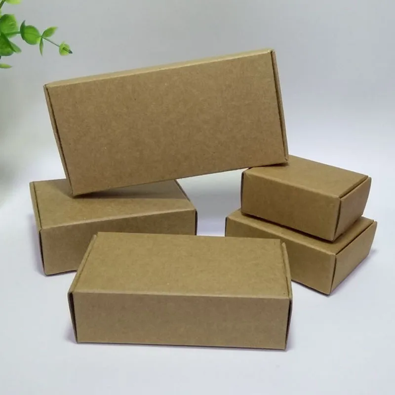 Коробка из натуральной крафт бумаги 50 шт./лот Подарочная коробка для рукоделия