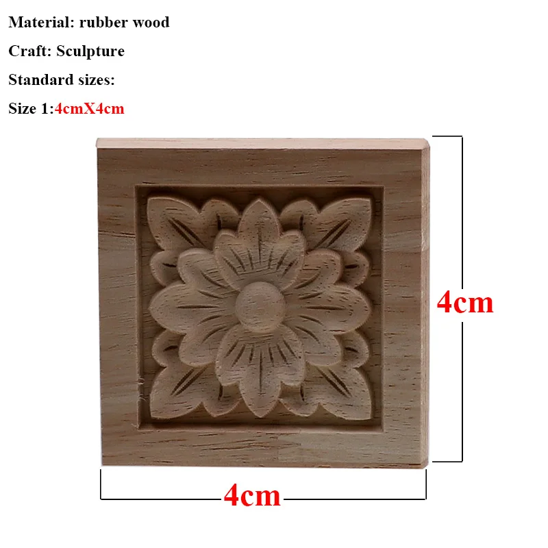 

Деревянные квадратные аппликации VZLX для декорирования мебели