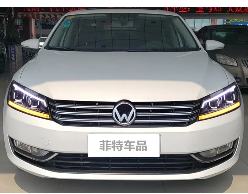 D-YL автомобильный Стайлинг для VW Passat B7 фары 2011- Америка Passat CC светодиодный фары DRL Биксеноновые линзы Высокий Низкий Луч
