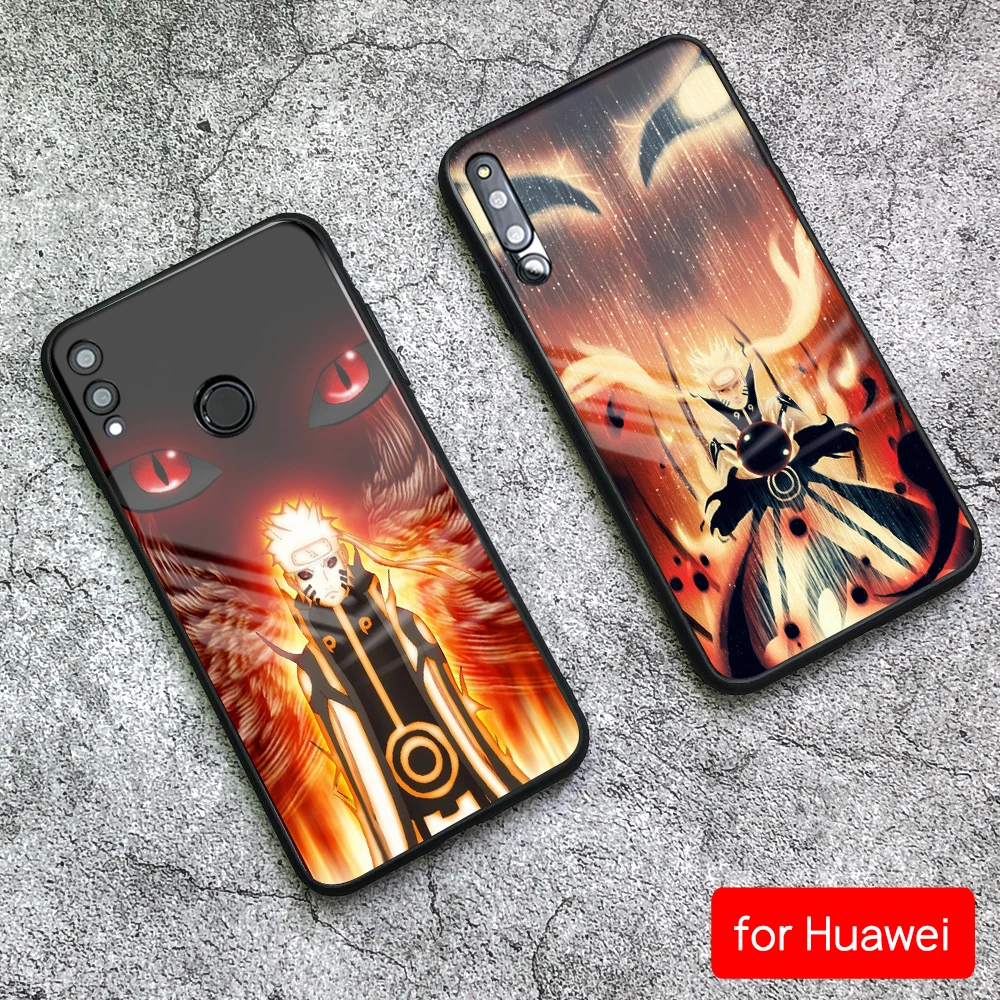 Чехол для Huawei Honor 9 чехол из закаленного стекла Наруто 8x9 9i 10 v10 v9 v20 Note Magic 2 Play