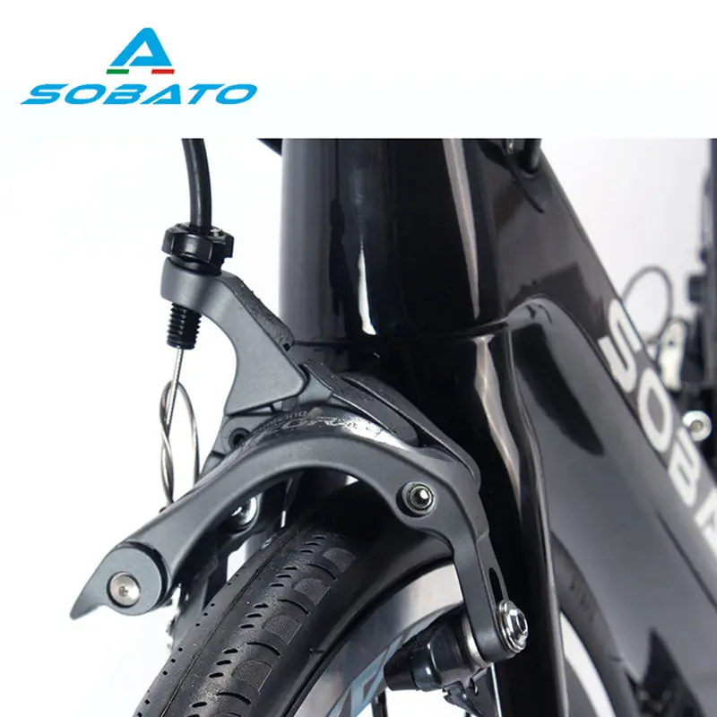 SOBATO 700 * 28C карбоновый дорожный велосипед двойной V тормоз 2*11 скоростной полный