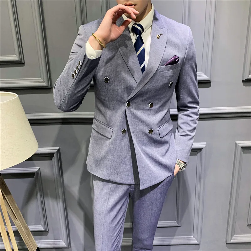 

Three-piece Fashion Gentleman Comfortable Slim Men's Business Suits Ropa Hombre Formal