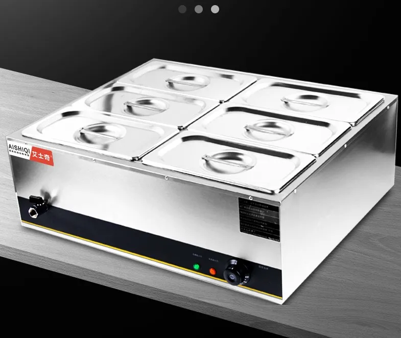 

Table Counter Top Stainless Steel Commercial Electric Buffet Hot Soup Food Warmer Bain Marie for sale