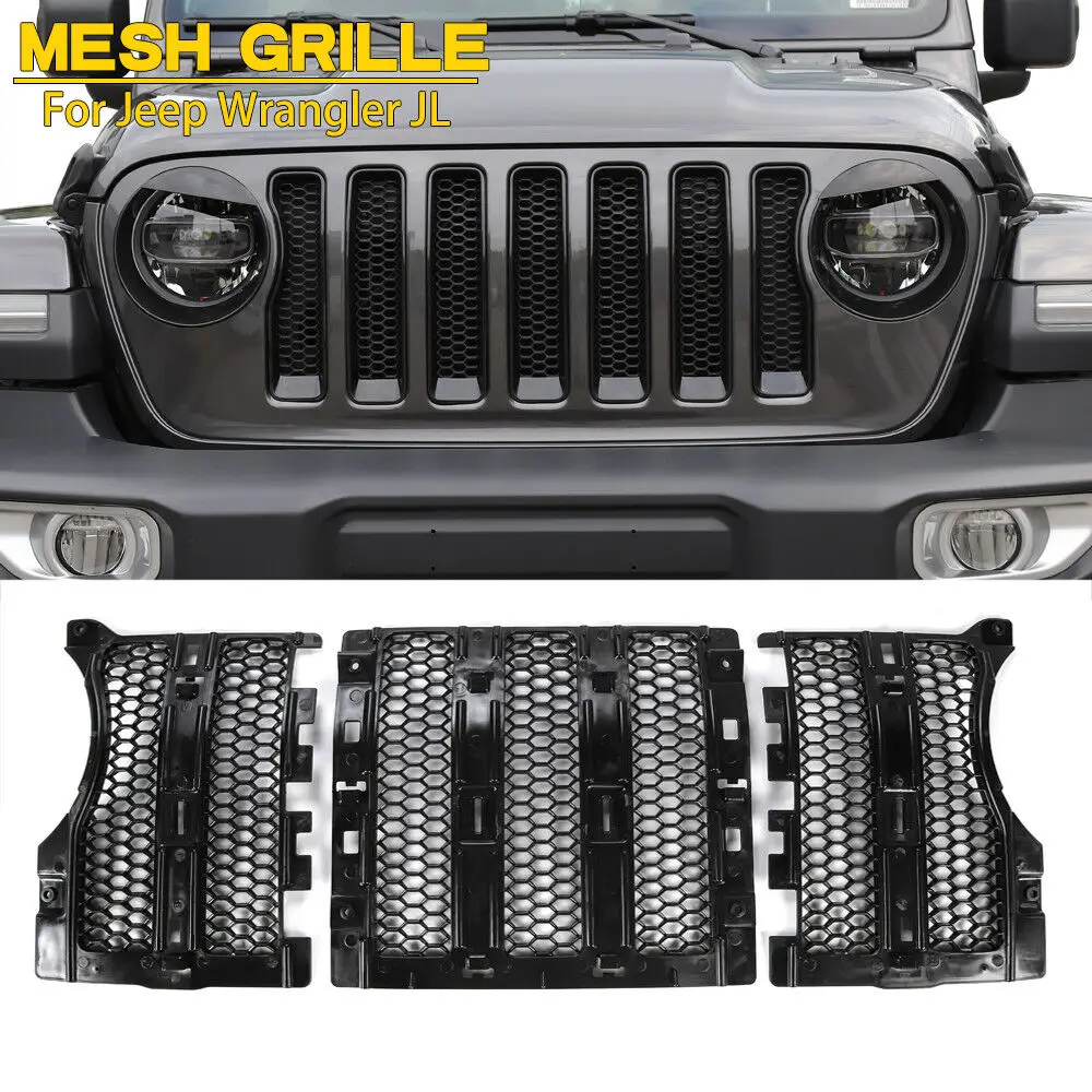 Новинка сетчатая Накладка на решетку передней решетки для JEE Wrangler JL Jeep 2018 |