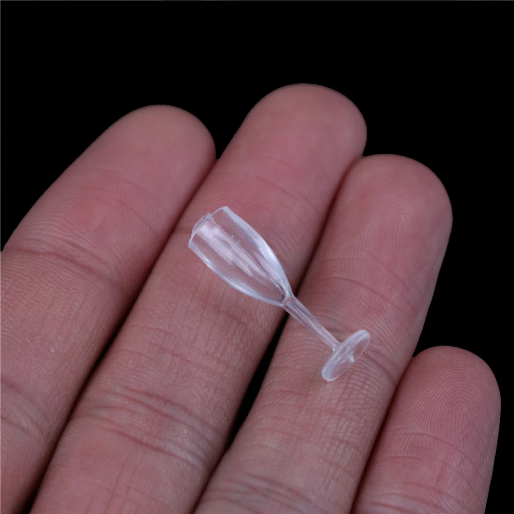 4PCS Dollhouse 1:12 Kitchen Plastic Goblets Clear Glass Cups Toy Miniature Small Mini Cup Supply | Игрушки и хобби