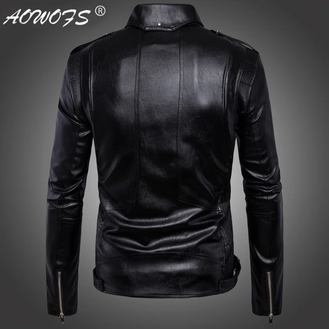 Мужская кожаная куртка на молнии с отложным воротником|leather jacket|leather jacket leather jacketmen