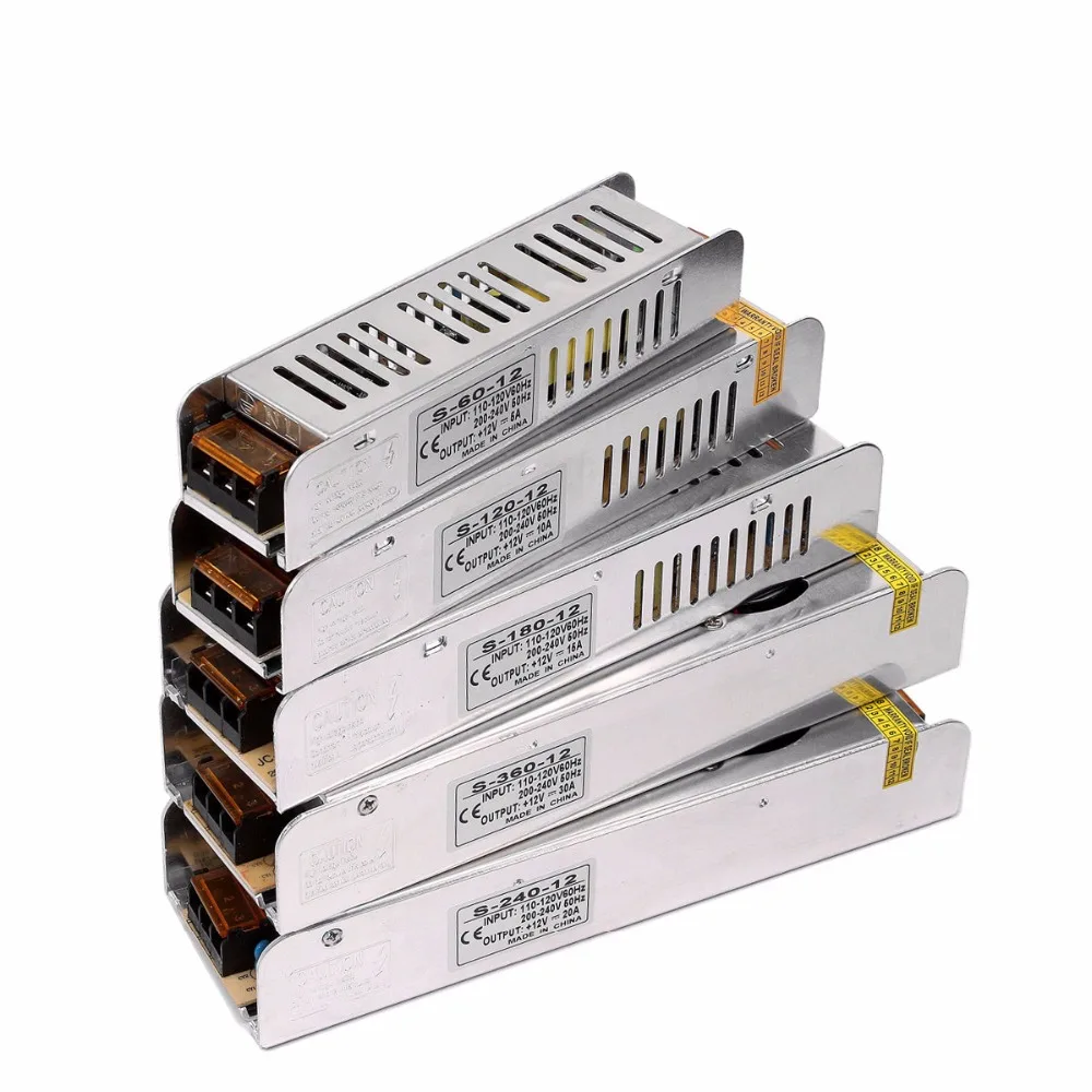 AC 110 V 220 DC/DC 12 led трансформаторы 1A 5A 10A 15A 20A 30A 5050 Светодиодные ленты водителя СИД