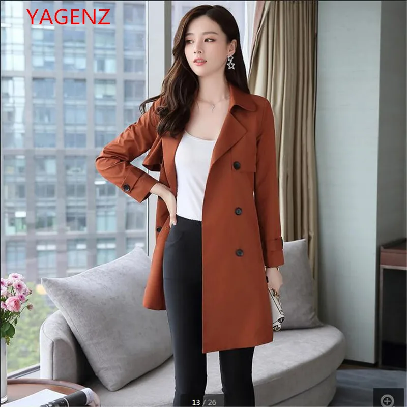 Высококачественная Женская ветровка весна/осень большие размеры Женское пальто