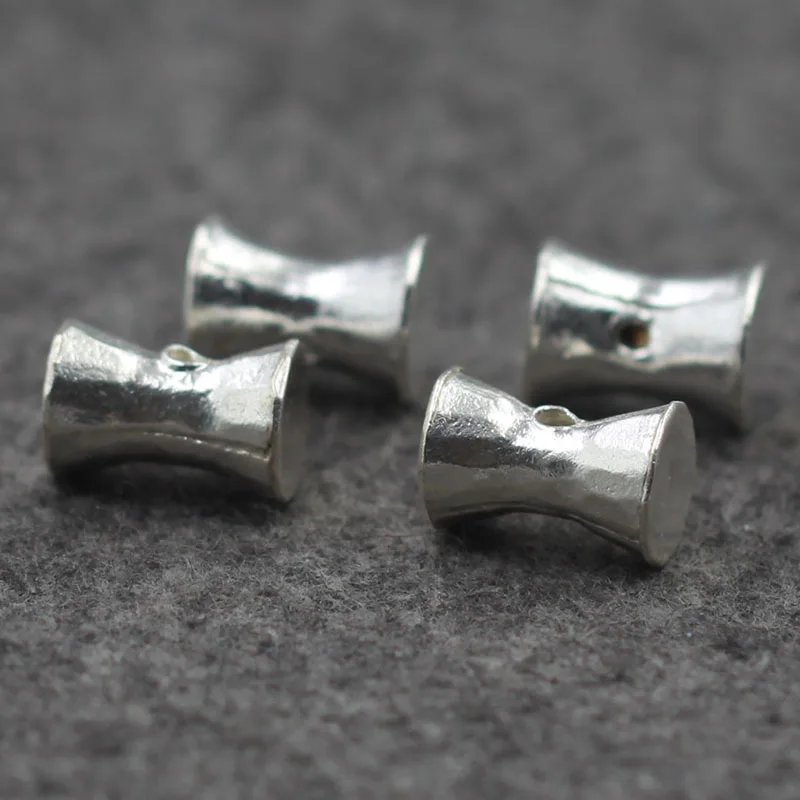 S925 Серебряные фитинги оптом DIY Ручная Веревка 13 мм плоская бусина свободная