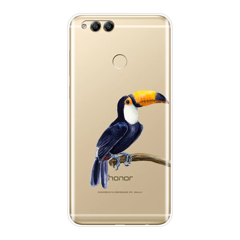 Soft Silicone Phone Case For Huawei Honor 7 7S 7X 7A 7C Pro 8X MAX 10 9 8 Eagle Bird Back Cover Lite | Мобильные телефоны и