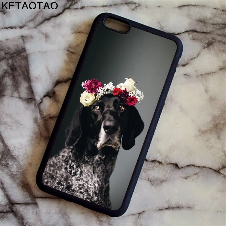 KETAOTAO милая собака в мире венок чехол для телефона s iPhone 4S 5S 6 6S 7 8 X PLUS samsung Мягкий ТПУ