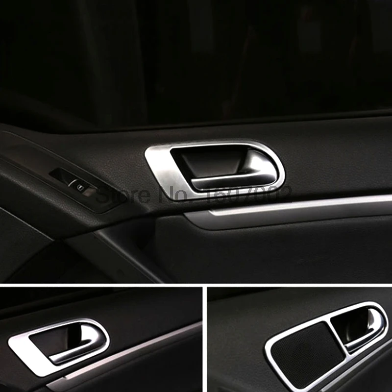 Для Volkswagen VW Tiguan 2012 2013 2014 2015 матовая хромированная внутренняя дверная ручка Чаша