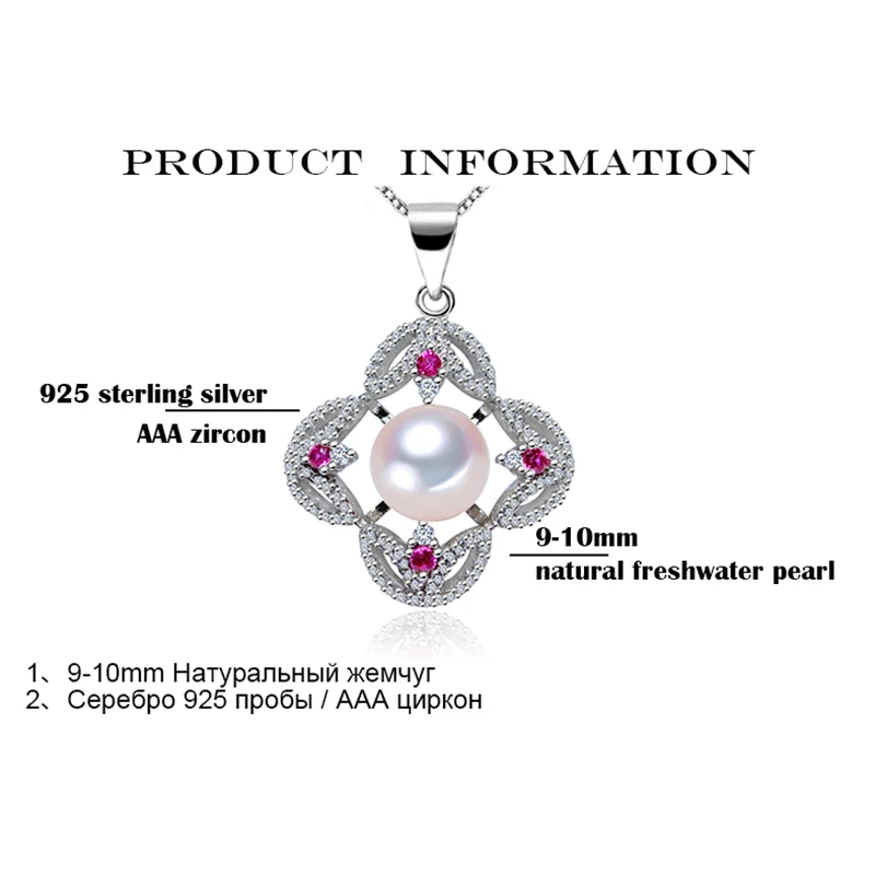 YIKALAISI 2017 fine brand Natural Freshwater Pearl choker neckalce Pendant real 925 Sterling Silver Jewelry For Women girls | Украшения и