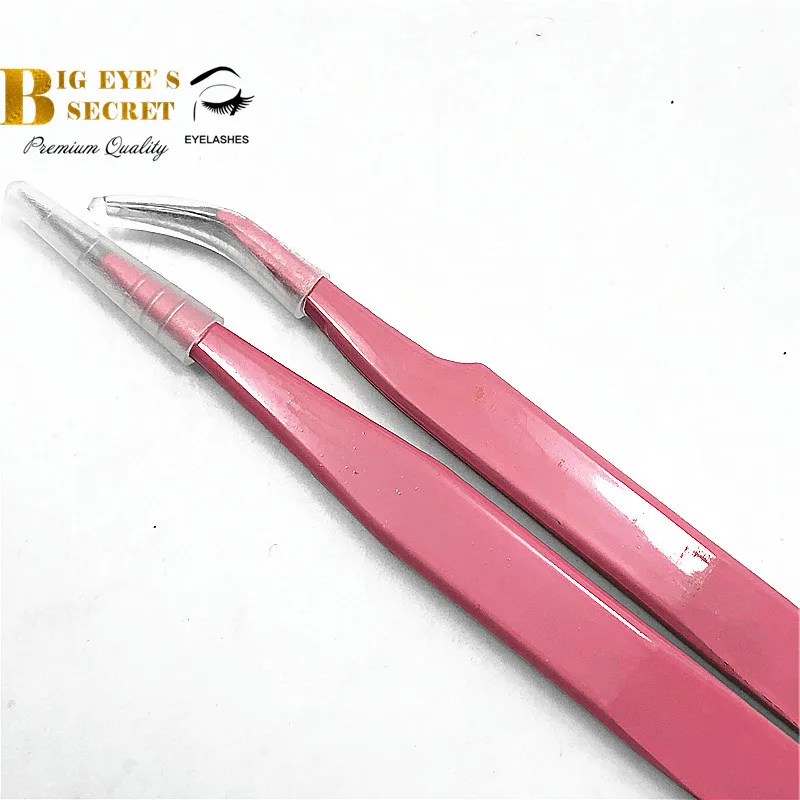 Makeup Tools 1 set rose pink Tweezers for Eyelash Extension portable Professional Stainless Steel Eyebrow tweezers Free shipping | Красота и