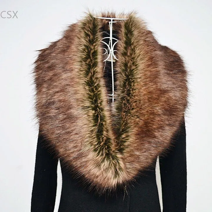 9 видов цветов женский меховой воротник из искусственного меха шарф зимний