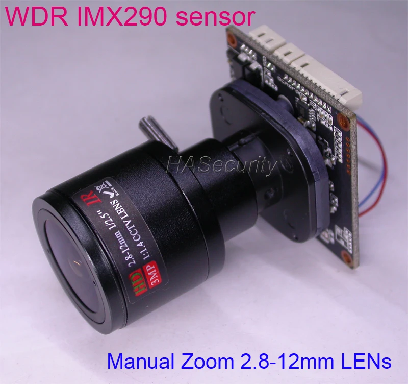 WDR ручной зум 2 8 12 мм объектив 1080P AHD / TVI CVI CVBS 1/2.8 &quotSony Exmor STARVIS IMX290 NVP2450 камера