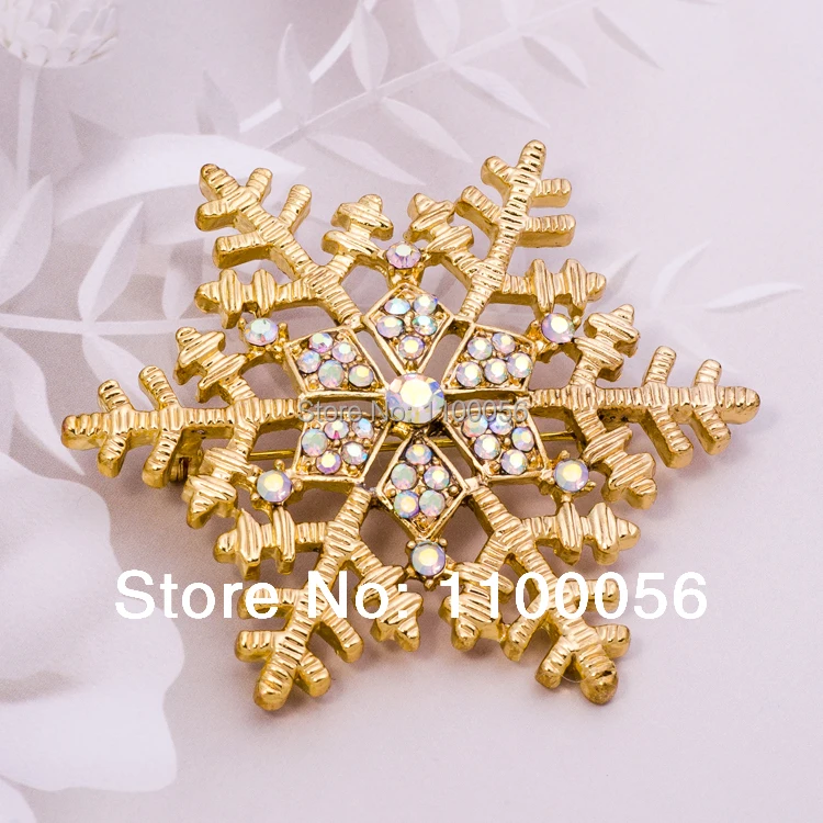 Jogos Vorazes Брошь заколка на шарф Золотая Снежинка броши X0892|snowflake brooch|pin broochscarf clip |