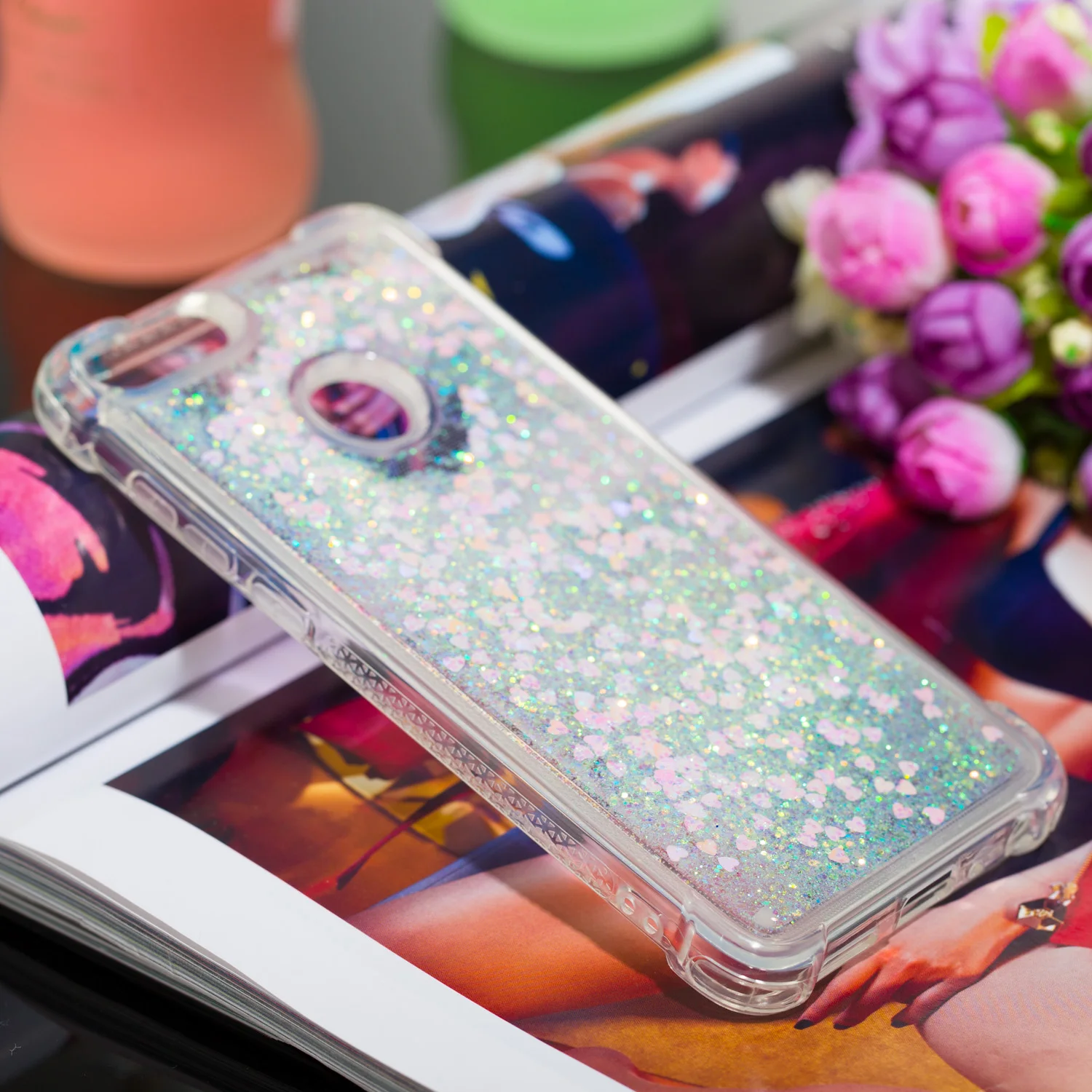 Блестящий блестящий чехол для Huawei P умный Мягкий силиконовый с кристаллами и