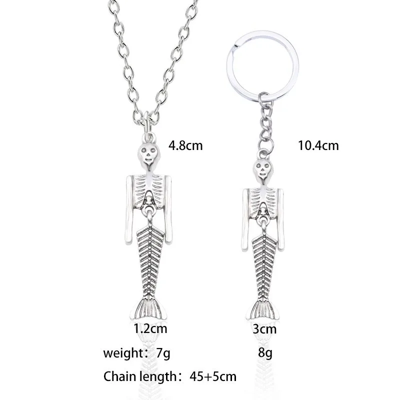 2019 винтажное серебряное подвесное ожерелье в виде русалки брелок стиле стимпанк