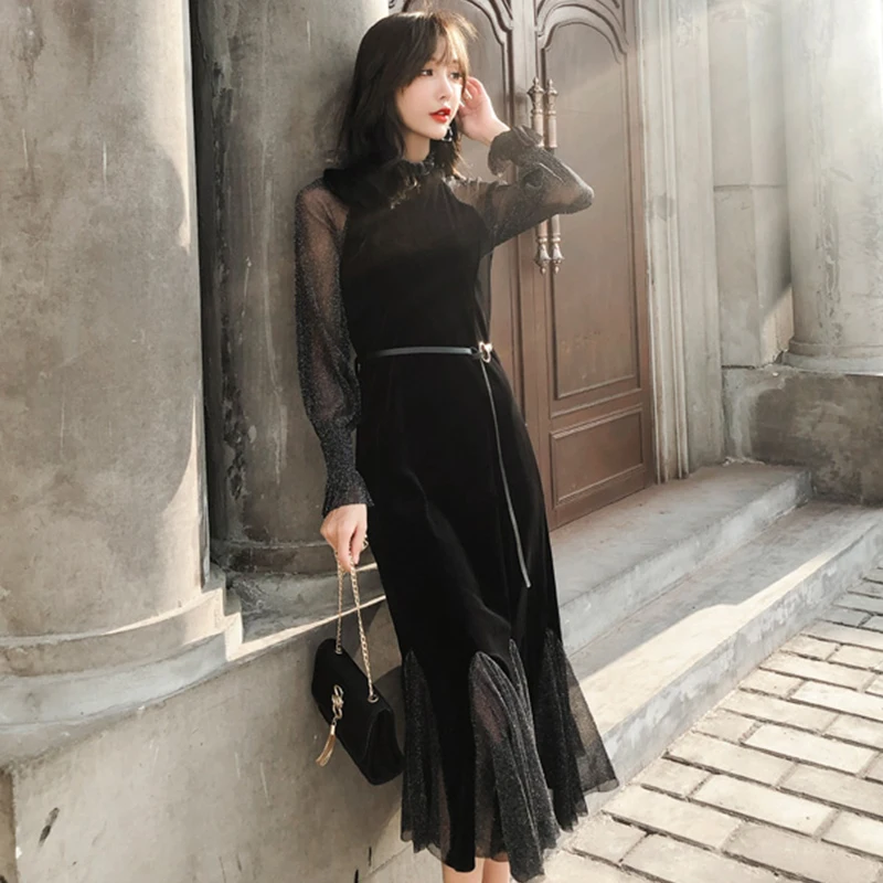 Сексуальное перспективное женское платье 2019 весеннее Новое Модное Длинное