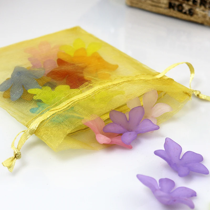 5x7cm Gold Organza Bags Promotional Gifts Customized Logo Custom Gift Saquinho De 100pcs/lot | Украшения и аксессуары