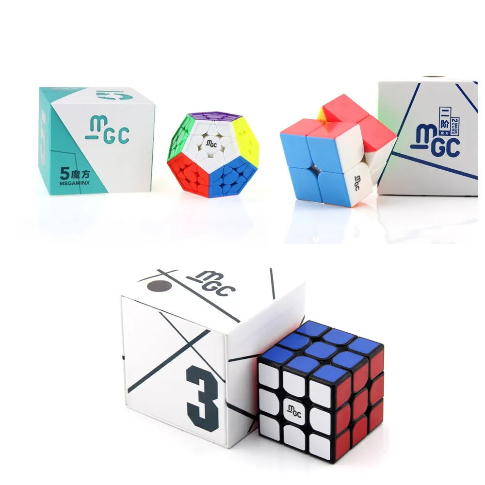 Волшебный куб Yongjun MGC 2x2x2 3x3x3 наклейка без наклеек магнитные 3x3 скоростные кубики