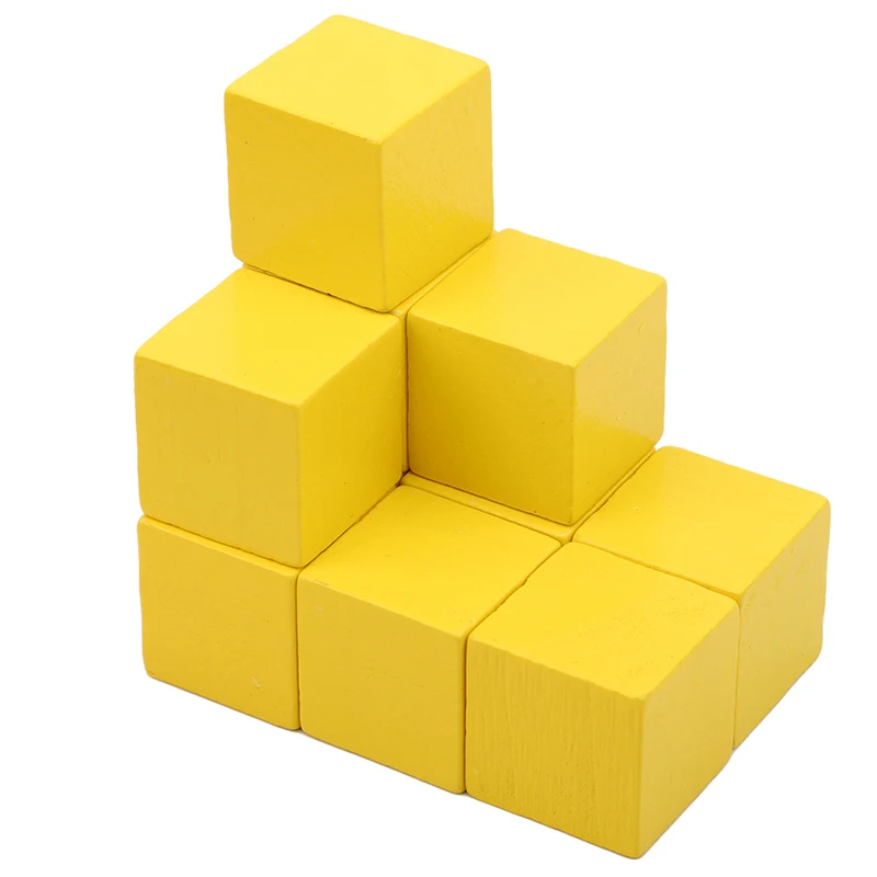 100pcs / Set Wooden Cubic Brick Game 2.5cm Cubes DIY Color Blocks Toy Educational For Baby Children | Игрушки и хобби