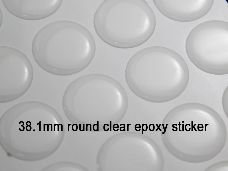 1.5'' 38.1mm Round Clear Epoxy Dots for DIY Crafts 3D Effect Easy Sealer Self Adhesive for Bottle Caps
