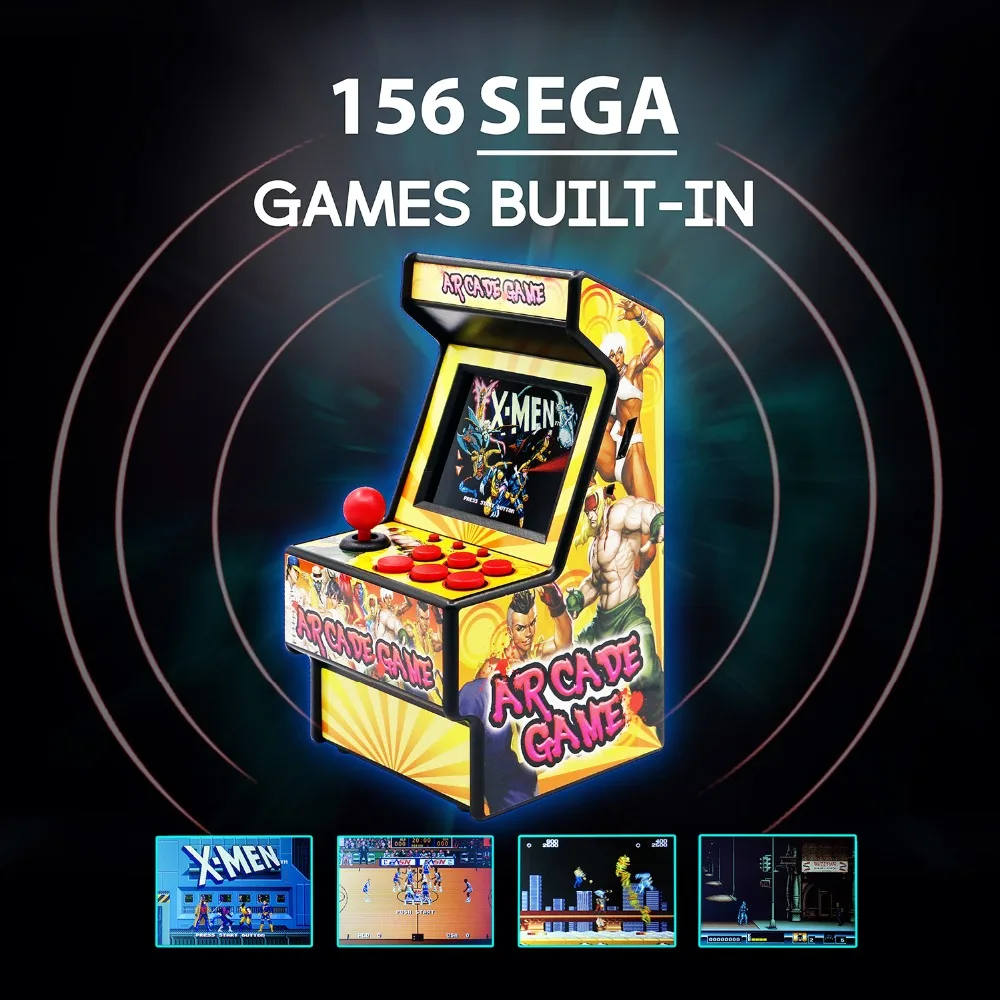 Мини аркадная игровая машина 2 8 &quot встроенная 156 классических портативных игр