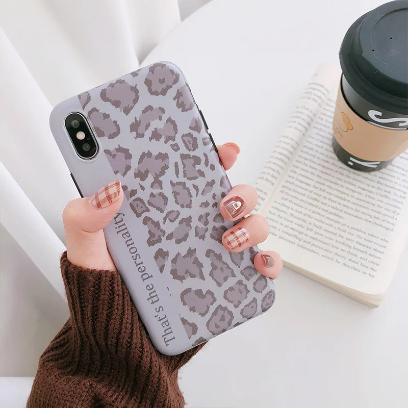 Ретро Леопардовый принт Телефон чехол для iPhone 7 Puls 6 S 8 X XS Max XR Чехлы Мягкий