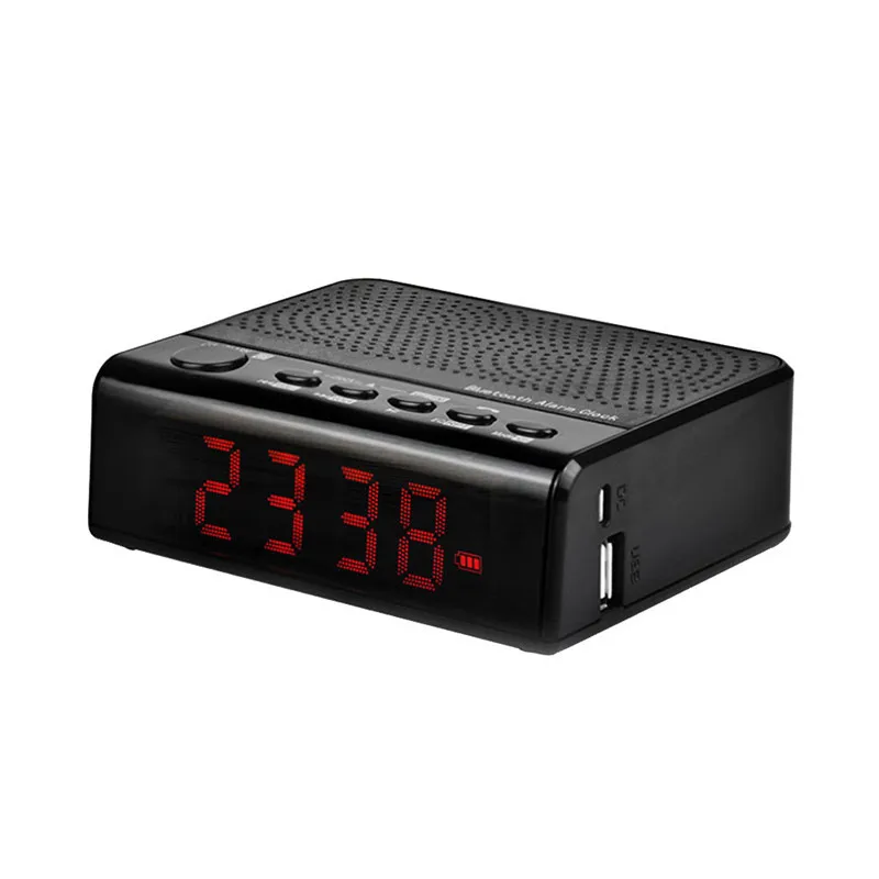 Беспроводные bluetooth-колонки светодиодный сабвуфер Будильник-часы fm-радио будильник TF MP3 аудио USB зарядка телефон громкой связи