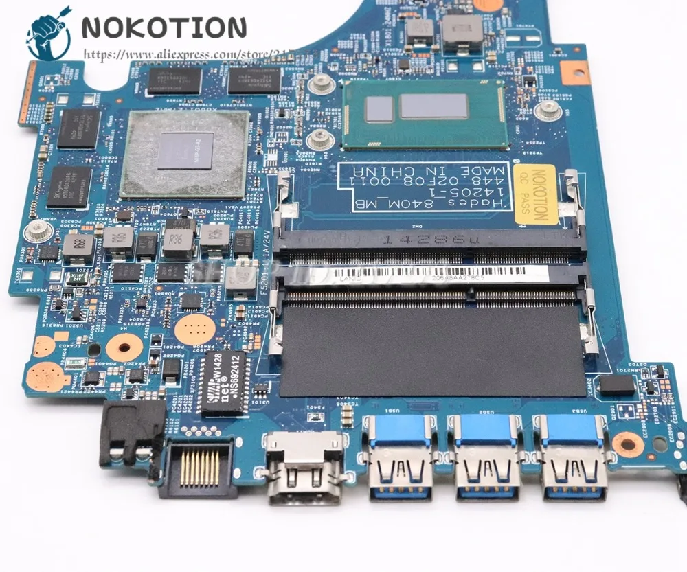 NOKOTION для acer aspire VN7-571 VN7-571G материнская плата для ноутбука I7-4510U процессор GTX850M графика NBMRV11003 14205-1 448.02f080011