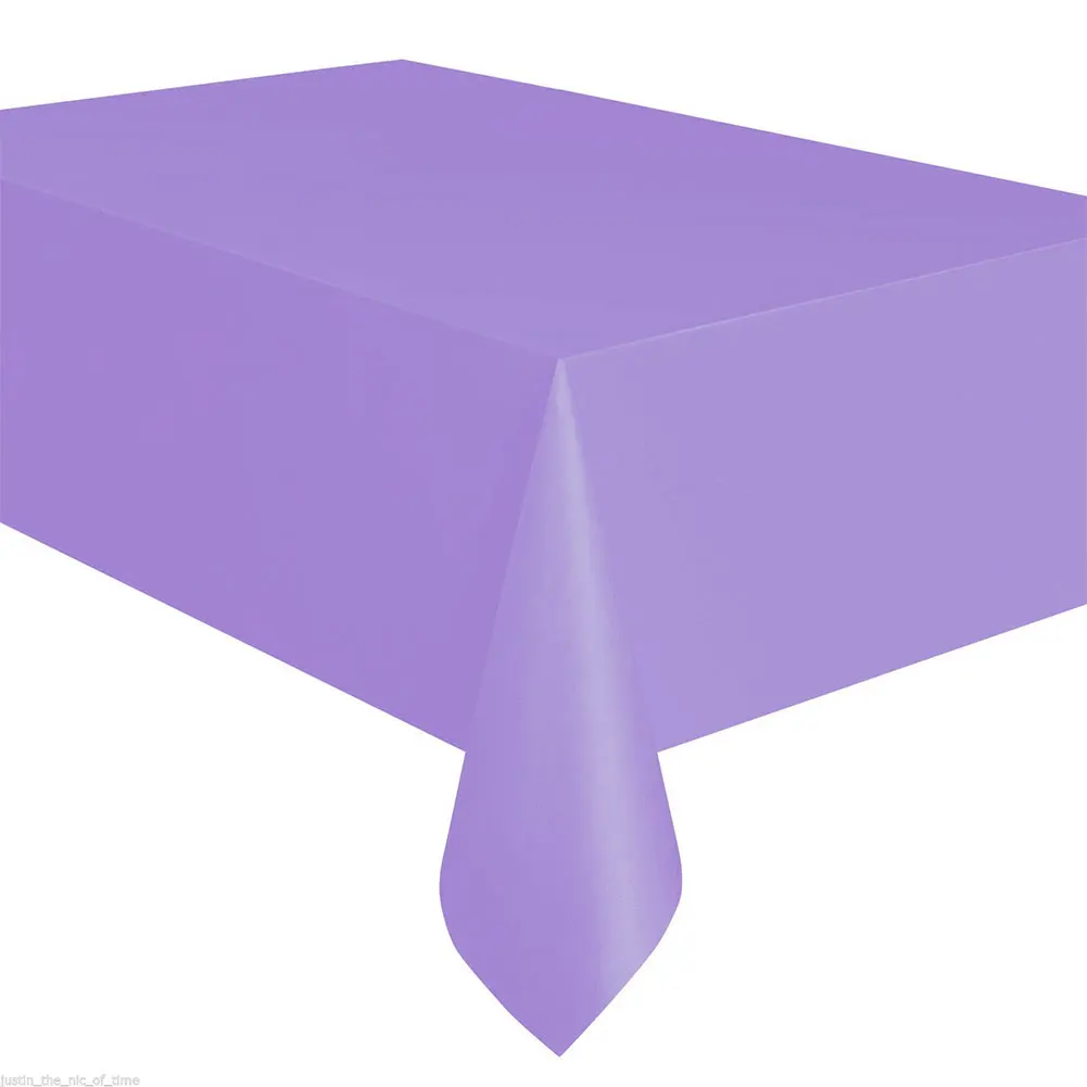 light purple Скатерть 274x137 см, разноцветная пластиковая скатерть для дома, отеля, обеденного стола, свадебные принадлежности, Toalha De Mesa Nappe - Цвет: light purple