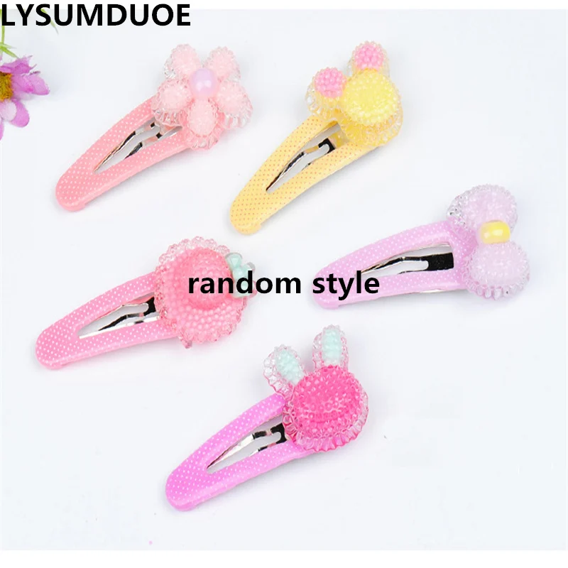 random Модный аксессуар для волос Kawaii Хрустальная корона бант BB заколка для волос карамельных цветов заколки для волос головная повязка заколка для волос - Цвет: random