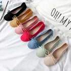 Женские балетки на плоской подошве размера плюс; Яркие цвета; Слипоны на плоской подошве; Женские лоферы; Мягкая удобная обувь на плоской подошве с бантом; zapatos mujer; 7472