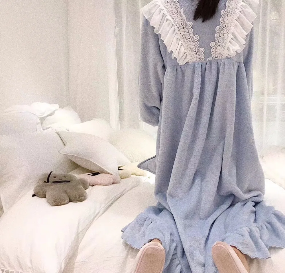 Женская длинная ночная рубашка зимняя одежда для сна|long nightgown|nightgown sleepwearwomens long