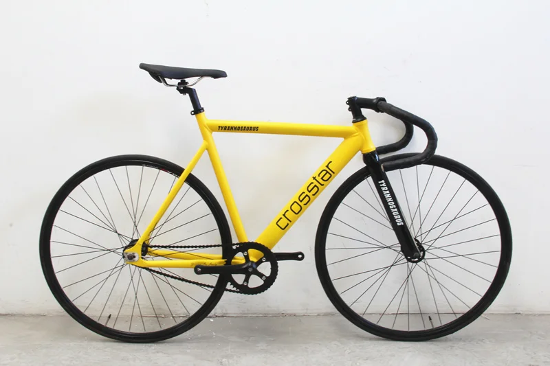 Crosstar Tyrans T2 Fixed Gear Bike Urban Track Fixie Carbon Fiber Fork Commute 15mm road bike fixie bicycle bicicleta | Спорт и