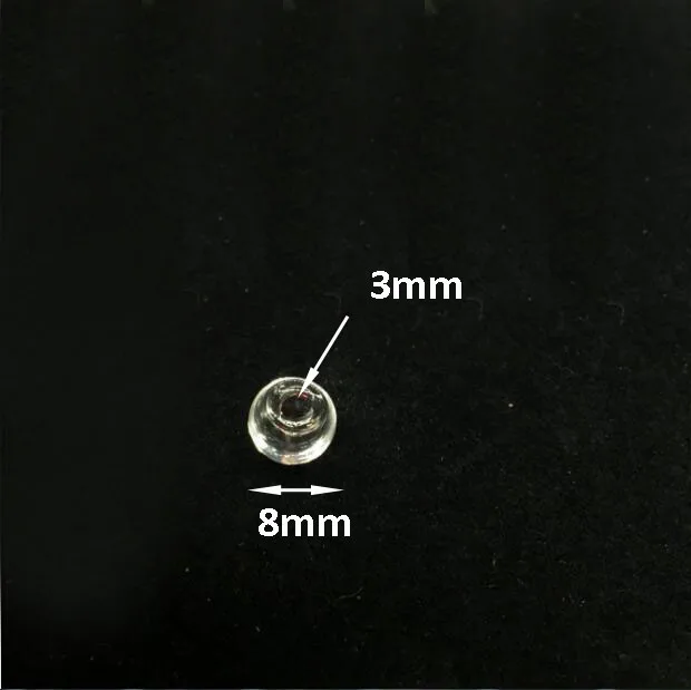 

20pieces per lot 8mm glass globe with 3mm hole Glass bottle loket empty vial pendant jewelry findings empty wishing ball