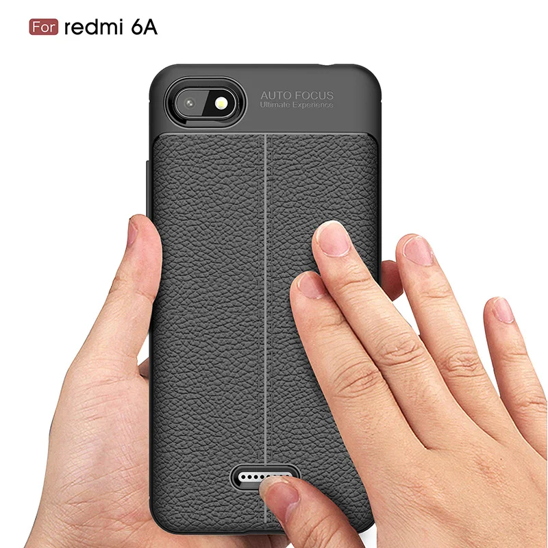Чехол для Xiaomi Redmi 6A чехол 6 роскошный кожаный резиновый силиконовый на заднюю