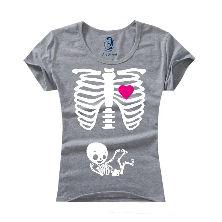 2018 для беременных и матерей после родов забавная одежда с принтом xray skeleton bany