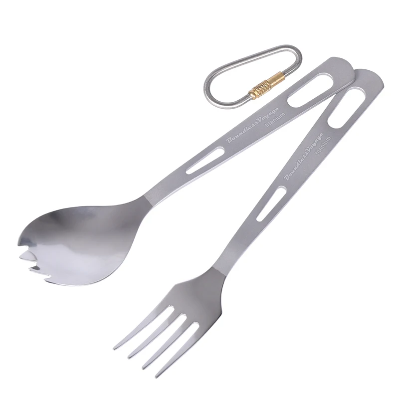 Безграничные вояжи титановые походные столовые приборы, ложка, вилка Spork нож палочки для еды портативная посуда столовые приборы набор беспорядок