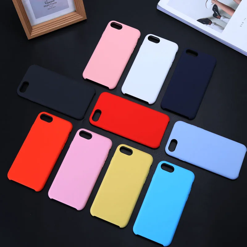 Beira Original Liquid Silicone Rubber 1:1 Case For iphone 6 6s Plus Soft Phone Cover 7 8 X Protect Couqe |