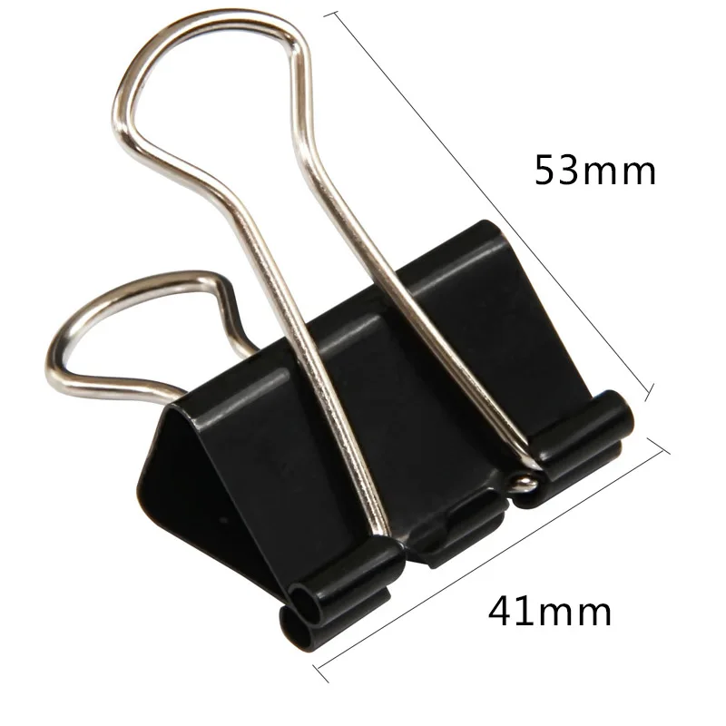 6 шт. металлические зажимы для документов 41 мм|binder clips|black binder clippaper clips |