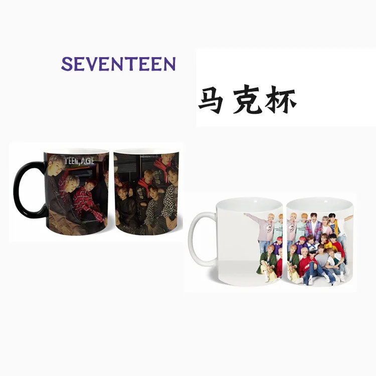 

[MYKPOP]SEVENTEEN 17 Mug Coffee Water Milk Ceramic Cup Creative KPOP Fans Collection SA18061217