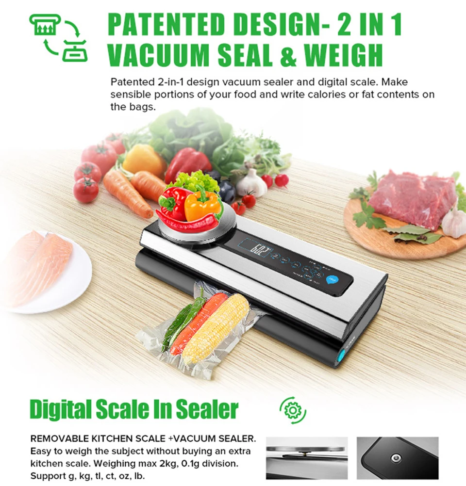 LAIMENG Vacuum Sealer Machine With Food Grade Container Bags Packaging For Packer Packing Baking Cooking S212 | Бытовая техника