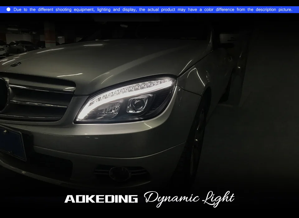 AKD автомобильный Стайлинг головная лампа для Benz W204 фары 2007-2010 C300 C260 C200 светодиодный налобный фонарь светодиодный DRL Hid Bi Xenon автомобильные аксессуары