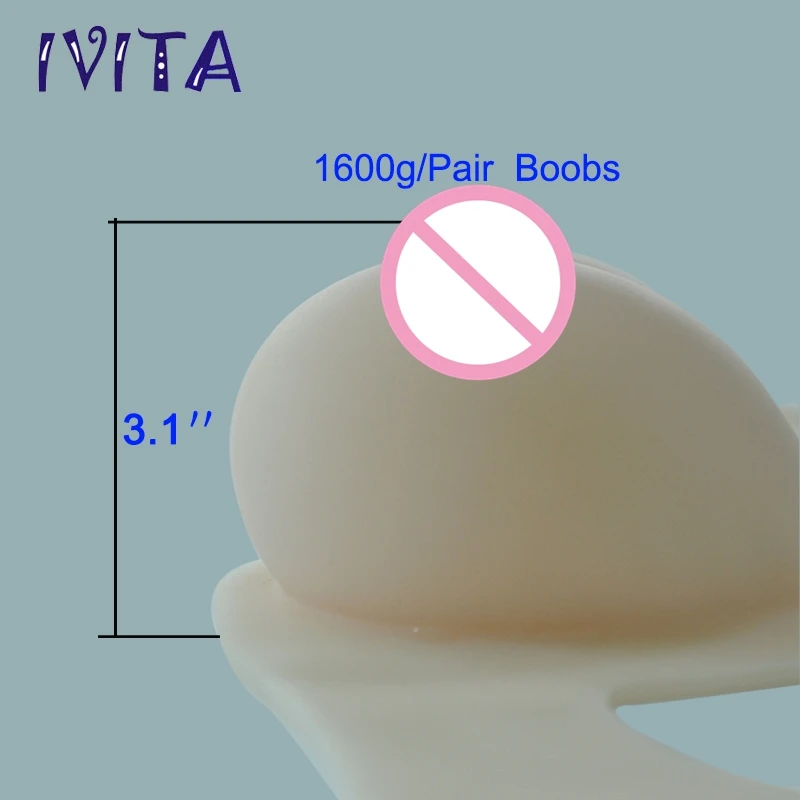 Силиконовая форма груди IVITA 1600 г поддельные для трансвеститов транссексуалов