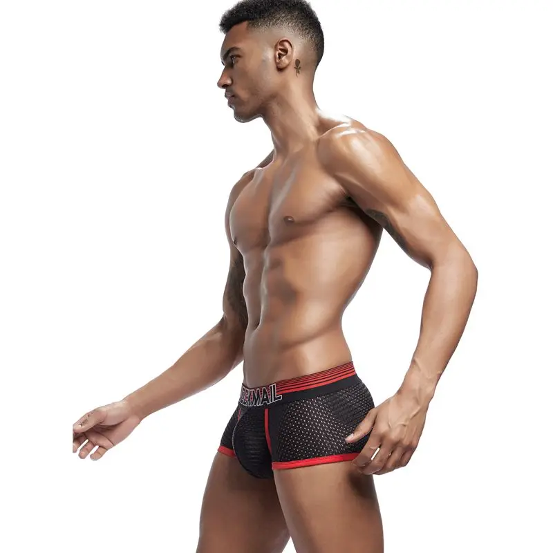 JOCKMAIL новые сексуальные мужские трусы боксеры дышащие сетчатые мужские боксеры мужские трусы Гей пенис мужские трусы мужские Трусы